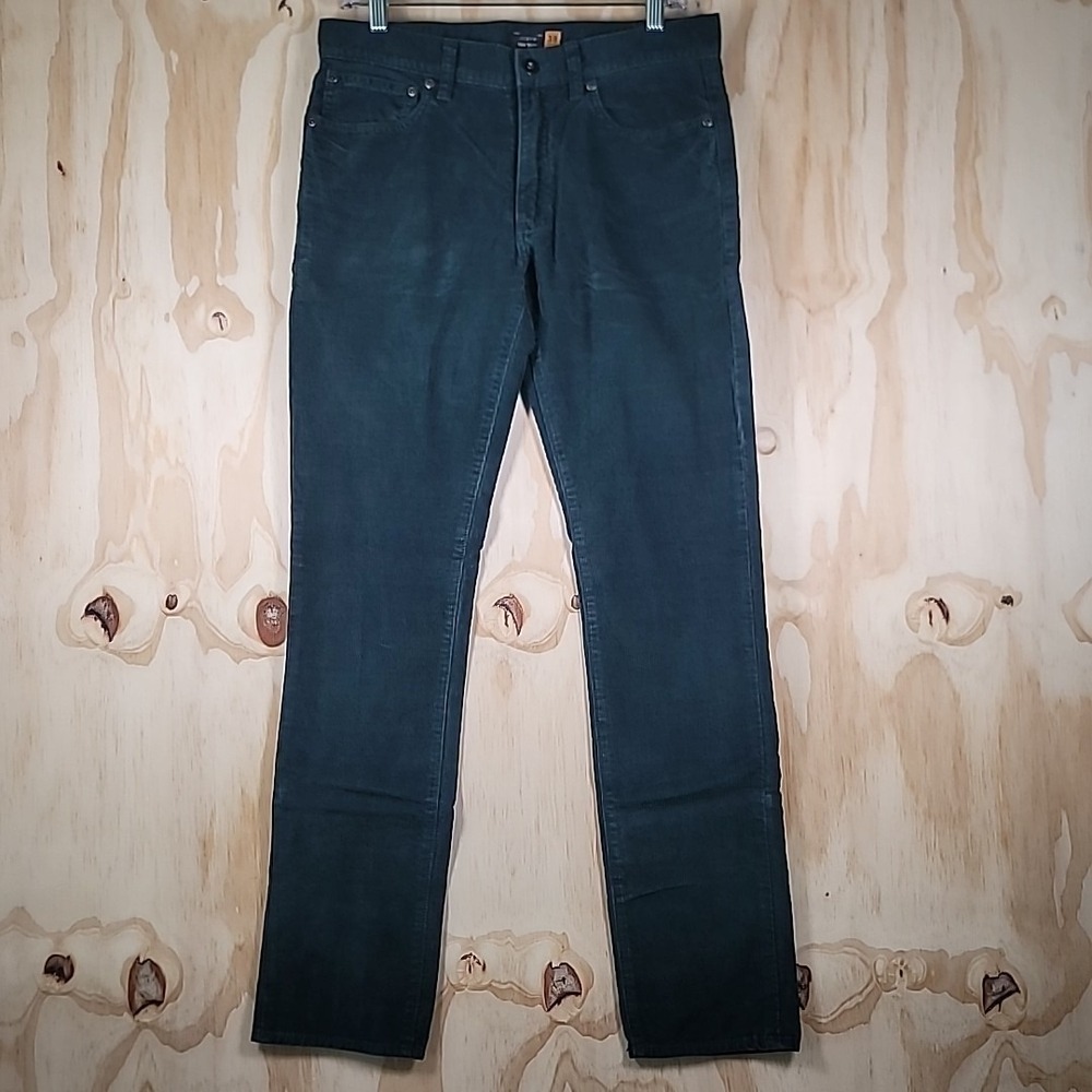 J Crew‎ 484 Pants Mens 31x31 Corduroy Black Slim Straight Preppy Y2K 100% Cotton